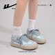 Huili Frauenschuhe Dicke Sohle Schuhe bequeme Kleidung mit ungezwungenen Freizeitschuhen trendy und coole Schuhe J701BR Hellblau 38