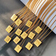 DL 1998 Fat Donglai same style 18k gold plated pendant European and American 26 letter necklace lisa same style square small sweater chain lock letter Z