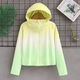 
Tsyu children's sun protection clothes girls and boys summer 2025 new ice silk sun protection clothes thin coat summer protection green F9929 130