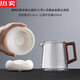 德国进口品质茶漏茶滤白瓷茶叶过滤网泡茶陶瓷公道杯一体滤茶器茶 13547孔羊脂玉瓷岩香过
