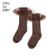 jnby by JNBY Jiangnan cloth clothes children's clothing high-tube socks mesh fashionable casual cute autumn and winter girls and children 6O8N13540 219/Brown coffee 28