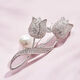 He Niang Rose Brooch Summer Suit Suit Women's Corsage Brooch Light Luxury Autumn and Winter Brooch White