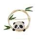 Marco Bizzarri's national trendy creative jewelry, versatile bamboo panda brooch, high-end female cute anti-exposure pin, niche accessories gift, holiday gift for friends, anniversary gift for girlfriend and wife