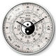 Ziwu Liuzhu Bagua Kreative Wanduhr Traditionelle chinesische Medizin Gesundheit Home Uhr Schönheit Salon Spa Club Stille Wanduhr LQXBK677 Schwarzer Nadel Schwarzer Rahmen 12 Zoll (Durchmesser 30cm)