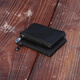 Kangaroo zipper change key bag genuine leather men's short wallet mini coin handbag women's black small