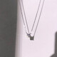 MZMZpt950 platinum necklace for women, sparkling diamond pendant, platinum clavicle chain, fashionable Chinese Valentine's Day gift for girlfriend, light luxury model - inlaid with 3mm zircon (super cute), free engraving, exquisite gift box