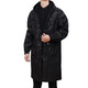 Haizhiqing men's adult smock with wide sleeves and lengthened adult coat work clothes apron with long sleeves double zipper waterproof and oil-proof plus velvet black 4XL (recommended 160-200Jin Jin equals 0.5 kg)