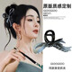 Two Worlds Gradient Bow Clip Women's Shark Hair Clip Multi-plate Hair Clip Hair Clip Back of the Head 2025 New Style Gray Blue Bow Clip