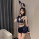 Weibliche Polizistin sexy Uniform Rabbit Sheriff Cos Halloween Unterwäsche Minirirt exponiert B Outdoor Verführung Weihnachten 3879 sexy Schlachtrobe