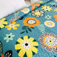 Thick quilted bed sheet, tatami bed cover, single piece, double-sided, large size double bed cover, brilliant flowers 240*280