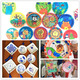Xubao white paper plate DIY children's art graffiti paper plate painting kindergarten material disposable paper plate cake plate pulp white plate 7 inches 10 pieces 18cm