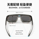 PARZIN Polarized Sunglasses Men Fan Chengcheng The same outdoor sports cycling can be worn with myopia mirror driving sunglasses PZ12126 Phantom Black