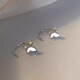 QMXDs999 sterling silver ear piercing small butterfly earrings women's ear hooks full silver high-end earrings for women 2025 new butterfly style pair