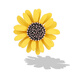 Kalevin sunflower brooch niche exquisite chrysanthemum collar pin clothes decoration pin gift gfn white gtrd