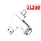 U-Disk, universelle Hongmeng-Dual-Schnittstelle für Mobiltelefone und Computer, große Kapazität, 3,0 Hochgeschwindigkeitsmetall, maßgeschneiderte U-Disk, schwarz, 512 G