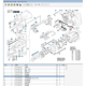 Saber saw accessories GSA1300PCE/120/1100E rotor carbon brush gearbox switch parts 826# GS 867# GSA1300PCE knife support