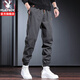 Playboy (Playboy) Casual Hosen Herrenhosen Frühling und Sommer Neue Style -Arbeit Ejakulationshose Männer lose trendige Herrenhosen Mode Harem Hose Gray Regular Style 2xl