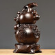 Qin Tinglanjing (QINTINLANJIN) Ebony solid wood carved gourd decoration living room home office decoration entrance crafts opening housewarming gift Ebony fine carved gourd [height] 50cm