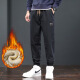 Zhaoxun short men's pants 160 cropped pants men's autumn and winter 2024 new sports long tying loose sports workwear 689 camel M (95-110Jin [Jin equals 0.5 kg])