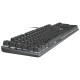 罗技（Logitech）机械键盘K845 有线键盘 全尺寸单光 TTC轴 游戏办公键盘 DIY键帽 K845红轴+白色透明键帽