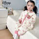 Disney pure cotton boys and girls onesie sleeping bag autumn and winter pajamas baby thickened baby anti-kick quilt warm home clothes pink bunny 130