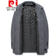 Pier cardinal en laine de laine de laine pour hommes en milieu de longueur de la longueur épaisse épaisse au manteau en laine d'automne et d'hiver, manteau de revers pour hommes d'âge moyen tricoté 8201 gris M 170