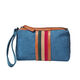 Queen Trip Canvas Kontrastfarbe Kupplung 2022 Neue koreanische Version Einfache und vielseitige Mini -Tasche Frauenmode und Freizeitkupplung Blau