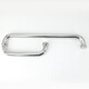 Bingyu bathroom glass door handle 304 stainless steel L-shaped long and short three-hole door handle bright extra thick 25*425*225mm BH-609