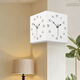 Zhuangshu reloj de pared de doble cara esquina de moderno simple de moda personalizada esquina de reloj de reloj silencioso pared de reloj de dos lados 9195 blanco