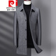 Pier cardinal en laine de laine de laine pour hommes en milieu de longueur de la longueur épaisse épaisse au manteau en laine d'automne et d'hiver, manteau de revers pour hommes d'âge moyen tricoté 8201 gris M 170