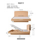 
Quanyou (QUANU) Home Double Bed 1.8x2m Log Style Bedroom Furniture 1.5m Single Bed Modern Simple Bed Headband Storage Bed Suspension 1.8*2m Bed + 69 Mattress