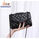 Kangaroo (KANGAROO) Good things to buy Diamond chain small bag women's autumn and winter black shoulder crossbody bag 2025 new black large size 23*16*8.5