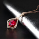 BOGLIA Pigeon Blood Red Gemstone Necklace Women's 18 Rose Gold K Rubile Red Tourmaline Pendant Birthday Gift 3.77 Carat Pigeon Blood Red Tourmaline Necklace