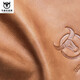 Captain Cattle Leather Goods Captain Cattle Head Cowhide Key Pack Genuine Leather Men's Anti-theft Brushing Key Pack Card Pack Two-in-One Waist Car Key Yellow-brown