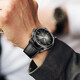 Borman (Borman) Deutsch zertifiziert ultra-dünn Uhr Herren Vollautomatische mechanische Uhren-Waterfische europäische, amerikanische, deutsche, schweizerische Uhr 3878 Silberschalengrün-Stahlgürtel