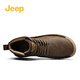 Jeep Jeep Martin Boots Herren Winter 2024 Neues echtes Leder weicher Sohle bequemer High Top Herrenschuhe und vielseitige Freizeit Lederstiefel Khaki 42