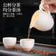 Original and mutton-fat jade white porcelain tea set set for home high-end office reception and drinking teapot complete set of ceramic kung fu tea cups