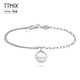 TTMIX Platinum Bracelet PT950 Retro AB Chain Platinum Bracelet Women's Fashion Versatile Hand Accessories Gift 6.3-6.5g Length 18cm (One-word Buckle)