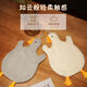 Jie Yintong Internet celebrity hand towel hanging cute hand towel children's hand towel bathroom handkerchief kitchen hand towel cute big goose gray + 1 hook coral velvet highly efficient water absorption-dries instantly when exposed to water