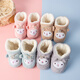 Baby foot protection covers Baby foot covers Children's socks Newborn cotton socks 0-6-December winter thickened warm shoes and socks Khaki 0-1 years old, foot length 8-12cm