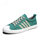 Granli Light Luxury Canvas Shoes Men's Shoes 2025 Summer New Men's Breathable Casual Board Shoes High-Entertainment Shoes Men's Sports Shoes Men Green-High-End Men's Shoes 40