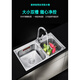 Hengjie is suitable for thickened stainless steel sink, double-slot package, with knife holder, kitchen sink and bowl, thickened 304 steel 81X43 thick 1.2 standard package