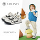 Tylanis zapatos para niños para niños en verano nuevos zapatos de pan de fondo para niños zapatos de pan de fondo suave para niñas para niñas blancas/negras de una sola red 23 longitud interior 15.0 adecuada para la longitud del pie 13.8 ~ 14.2