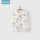 Youqi baby vest spring and autumn style pure cotton type A baby vest autumn and winter quilted warm and stylish cute Palace Tutu 73