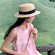 
Zhuang Yuwan 2025 new French flat top brim straw hat big head fence beach vacation top hat woven sun protection hat women 1# concave top black-up upgraded soft top [hat brim 8CM]