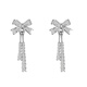Dingjing 999 Pure Silver Butterfly Earrings Girl Birthday Gift Girlfriend Earrings Mid-Length Tassel Earrings Earrings