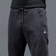 2024 Neue Feder- und Herbst-Elastik-Taille-Jeans für Männer, dehnen Sie gerade lose Füße Casual Hosen für Männer, K433 Gray [regulär] 3xl [150-165jin [Jin entspricht 0,5 kg]]