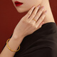 Liufu bijoux fuman héritage séries softs gardien gardenia colored artisan anneau ouverture anneau à prix gmg40031 5,24 grammes (y compris le coût de la main-d'œuvre 681 yuan)
