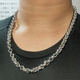 Fat Donglai's same platinum pt950 necklace for men, silver-wrapped, trendy brand ins, stylish and stylish. If you like a low-key look, choose this one.