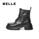 Belle Fashion Retro Martin Boots Mall de magasinage pour femmes même en cuir véritable bottes courtes D3F1DDD4 Black-Single 37 (235 mm)